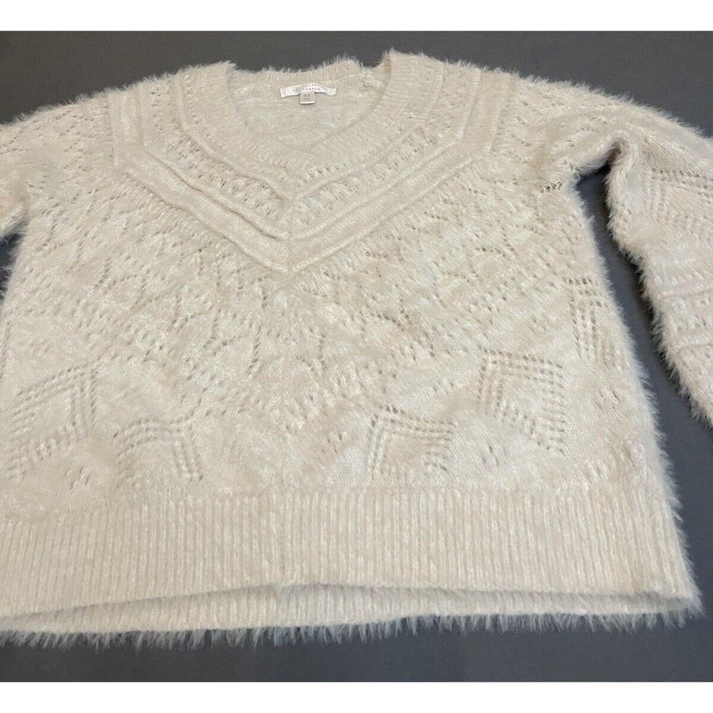 LC Lauren Conrad Sweater Women's XS Fuzzy Soft Long Sleeve in Light Pink - Picture 5 of 13